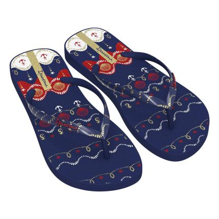 Chinelo Feminino Ipanema Navy 27220 - Azul/azul/vermelho (Bp956) - Atacado