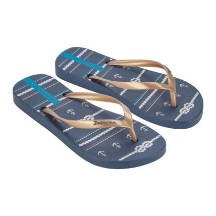 Chinelo Feminino Ipanema Navy 27220 - Azul/ouro/branco (Az415) - Atacado