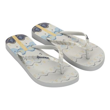 Chinelo Feminino Ipanema Navy 27220 - Cinza/cinza/azul (Bn634) - Atacado