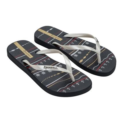 Chinelo Feminino Ipanema Navy 27220 - Preto/bege/vermelho (Be947) - Atacado