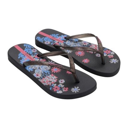 Chinelo Feminino Ipanema Oasis 26571 - Preto/rosa/azul (Be764) - Atacado