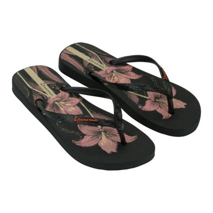 Chinelo Feminino Ipanema Oasis 26571 - Preto/rosa/ouro (Bs597) - Atacado