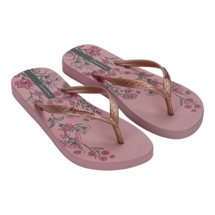 Chinelo Feminino Ipanema Oasis 26571 - Rosa Metálico/verde (Bo233) - Atacado