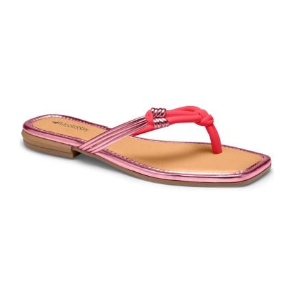 Chinelo Feminino Mississipi Q9981-0002 - (9 Pares) - Melancia/metal Magenta - Atacado