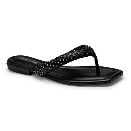 Chinelo Feminino Mississipi Mf831-0003 - (9 Pares) - Preto/preto - Atacado