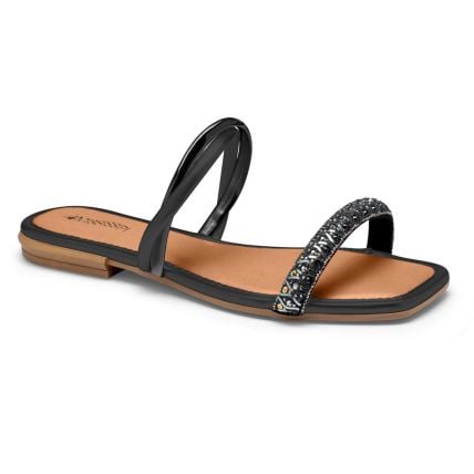 Chinelo Feminino Mississipi Mi251-0006 - (9 Pares) - Pewter/preto/preto - Atacado