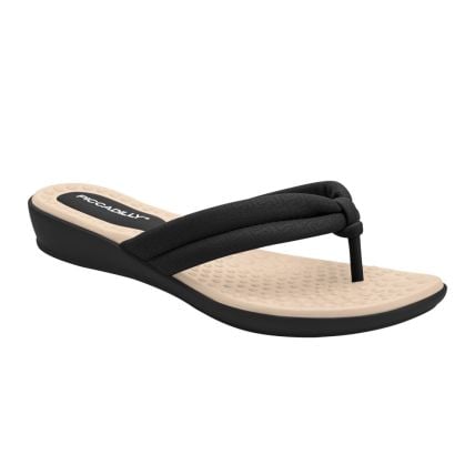 Chinelo Feminino Piccadilly 500324-pv2324/23 - (9 Pares) - Napa/preto/preto - Atacado