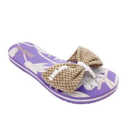 Chinelo Feminino Usa Leve 301   - Floral/lilas - Atacado