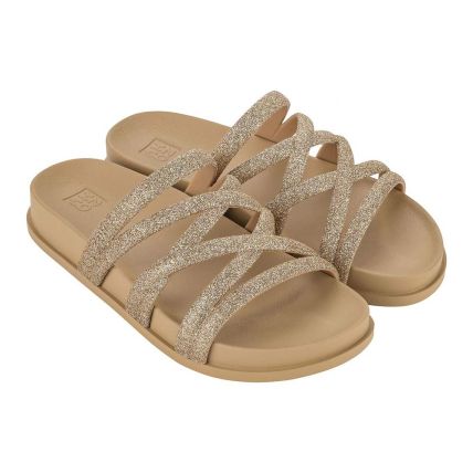 Chinelo Feminino Zaxy Shine 18886 - Dourado (Ay025) - Atacado