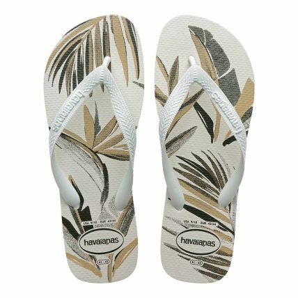 Chinelo Havaianas Aloha - 37 ao 44 - Branco/branco/verde Olive (7153) - Atacado