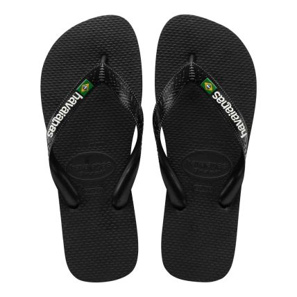 Chinelo Havaianas Brasil Logo - Preto/preto (1069) - Atacado