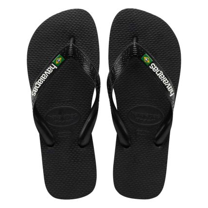 Chinelo Havaianas Brasil Logo 33/34 - Preto/preto (1069) - Atacado