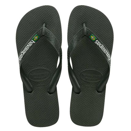 Chinelo Havaianas Brasil Logo - Verde Olive/verde Olive (5983) - Atacado