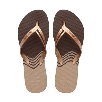 Chinelo Havanas elegance print café 0727 atacados 6632