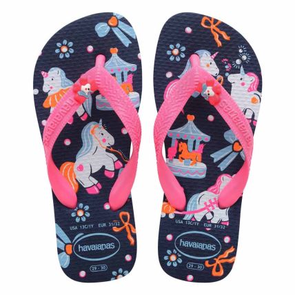 Chinelo Havaianas Kids Fantasy 23 Ao 32 - Marinho/rosa (5557) - Atacado