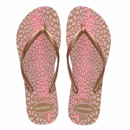 Chinelo Havaianas Slim Animals - Rose Gold/rose Gold (8548) - Atacado