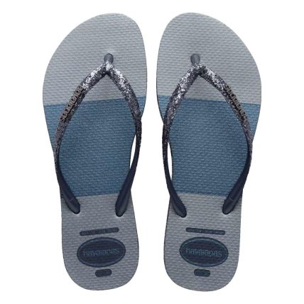 Chinelo Havaianas Slim Glitter Glam 33 Ao 40 - Azul Indigo (0089) - Atacado