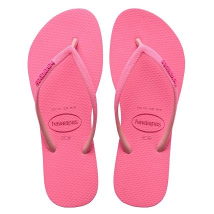 Chinelo Havaianas Slim Glitter Neon 4147111 - Rsa Macaron (5217) 33/34 - 33/34 - Rosa Macaron - Atacado