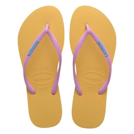 Chinelo Havaianas Slim Logo Pop-up - Amarelo Caja (5559) - Atacado