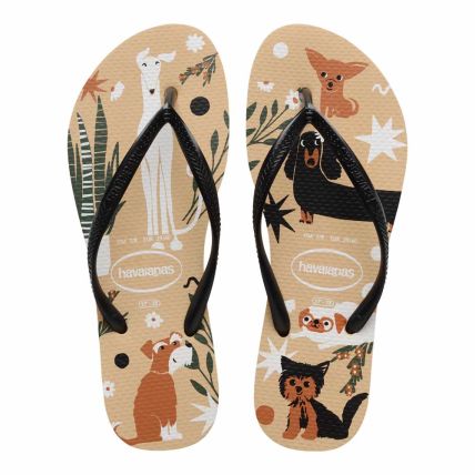 Chinelo Havaianas Slim Pets  - Dourado/preto (0571) - Atacado
