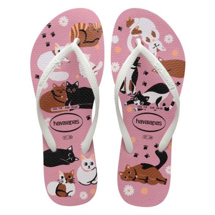 Chinelo Havaianas Slim Pets 23 Ao 32 - Rosa Chiffon (1105) - Atacado