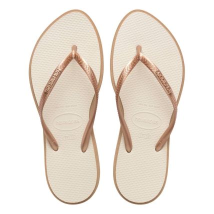 Chinelo Havaianas Slim Point - Rose Gold/bege Palha (6842) - Atacado