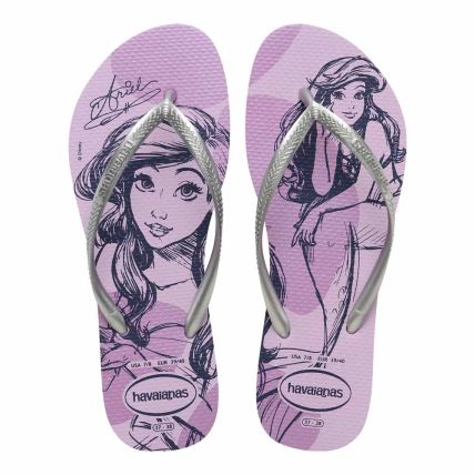 Chinelo Havaianas Slim Princesas - 33 Ao 40 - Roxo Fantasy (0397) - Atacado
