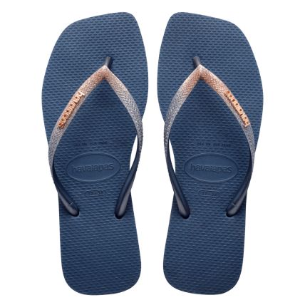 Chinelo Havaianas Slim Square Glitter - 33 Ao 40 - Azul Indigo (0089) - Atacado