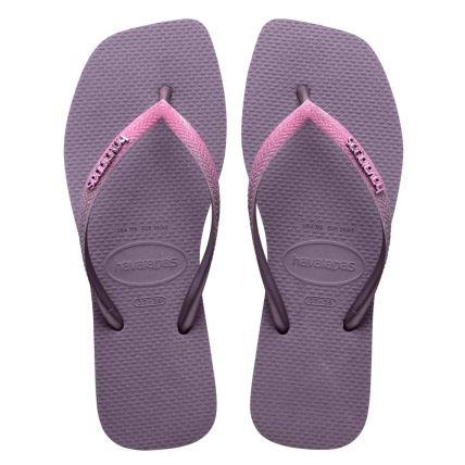 Chinelo Havaianas Slim Square Glitter - Malva (1780) - Atacado