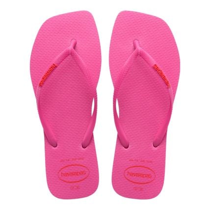 Chinelo Havaianas Slim Square Logo Pop Up - Rosa Flux (5784) - Atacado