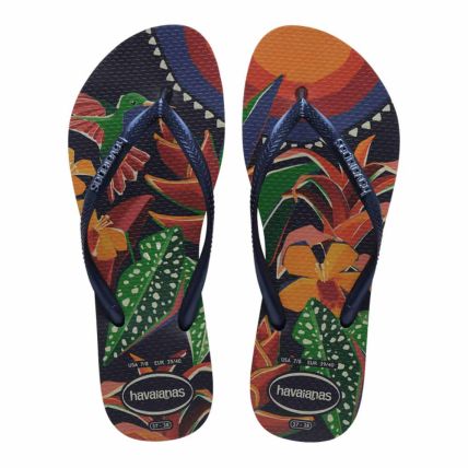 Chinelo Havaianas Slim Tropical - 4122111 - Marinho/marinho (4368) - Atacado