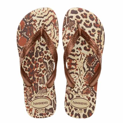 Chinelo Havaianas Top Animals - Areia/cobre Metalico (7440) - Atacado