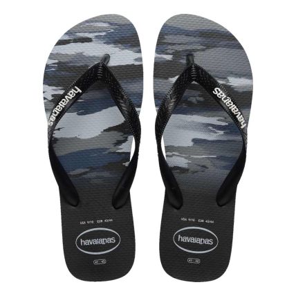 Chinelo Havaianas Top Camu - Preto/preto/branco (4058) - Atacado