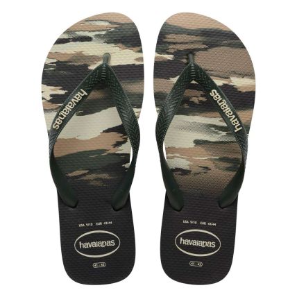 Chinelo Havaianas Top Camu - Preto/verde Olive (9052) - Atacado
