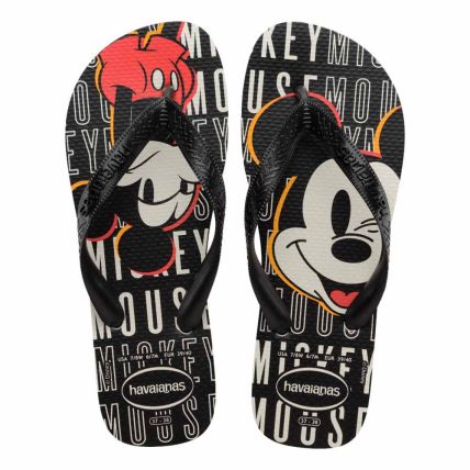 Chinelo Havaianas Top Disney - 4139412 - Branco/preto/preto (3471) - Atacado