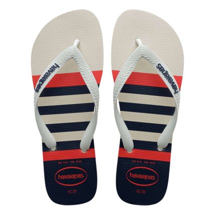 Chinelo Havaianas Top Nautical - Branco/branco/marinho (6349) - Atacado