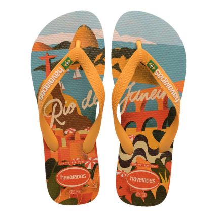 Chinelo Havaianas Top Postcard  - Amarelo Pop (1740) - Atacado