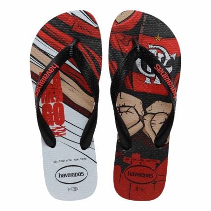 Chinelo Havaianas Top Times Flamengo 35 Ao 40 - Preto (Flamengo) - Atacado