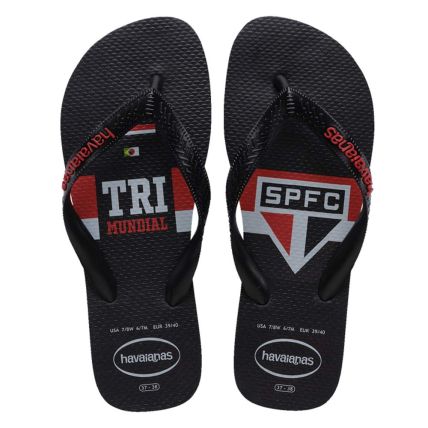 Chinelo Havaianas Top Times São Paulo - 37 Ao 44 - Preto (0090) - Atacado