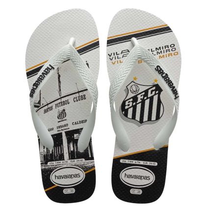 Chinelo Havaianas Top Times Santos - 4148380 - 37 Ao 43 - Branco (0001) - Atacado