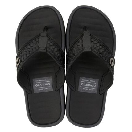 Chinelo Infantil Cartago Coimbra Dedo 12460 - (05568) - Preto/preto/grafite (Bi536) - Atacado
