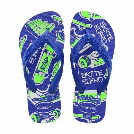 Chinelo Infantil Havaianas Kids Athletic - 27 Ao 36 - Branco/azul Naval (2833) - Atacado