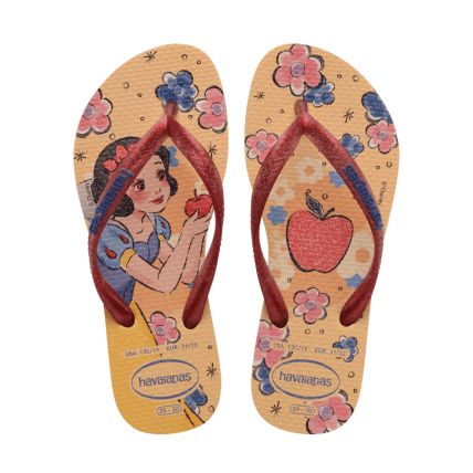 Chinelo Infantil Havaianas Kids Slim Princess - Amarelo Caja (5559) - Atacado