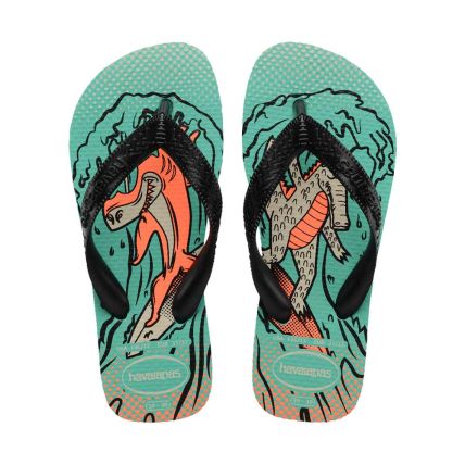 Chinelo Infantil Havaianas Kids Top Fun - Verde Virtual/preto (7444) - Atacado