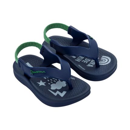  Chinelo Infantil Ipanema Anatômica Soft Baby 26121 - Azul/verde/azul (Aj926) - Atacado