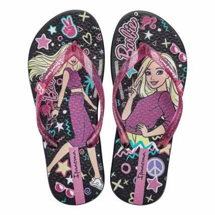 Chinelo Infantil Ipanema Barbie Meu Encanto 27291 - Preto/glitter (Bq420) - Atacado