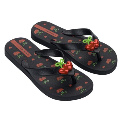 Chinelo Infantil Ipanema Belle II 27395 - Preto/vermelho/vermelho (Bp984) - Atacado
