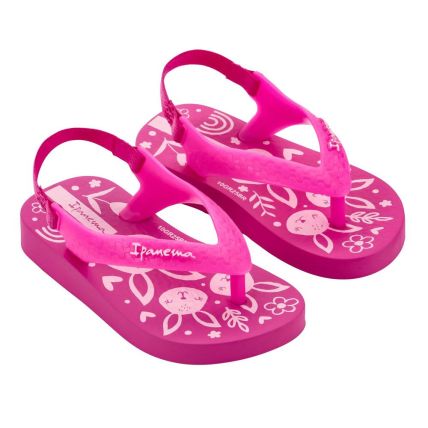 Chinelo Infantil Ipanema Classic Baby 27011 - (06107) - Rosa/rosa Escuro (Bu083) - Atacado