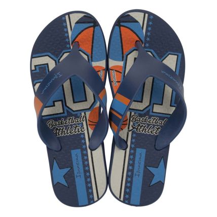 Chinelo Infantil Ipanema Deck City 27114 - Azul/laranja/bege (Bm896) - Atacado