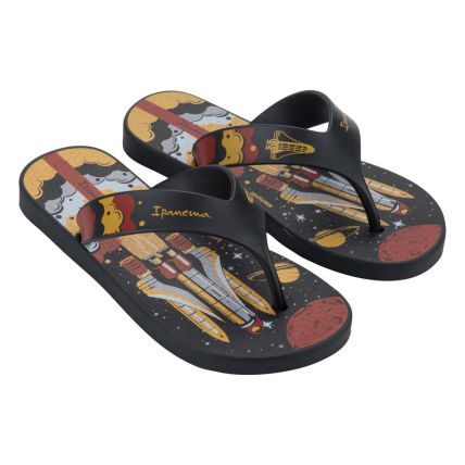 Chinelo Infantil Ipanema Deck City 27114 - Preto/amarelo/vermelho (Bt547) - Atacado